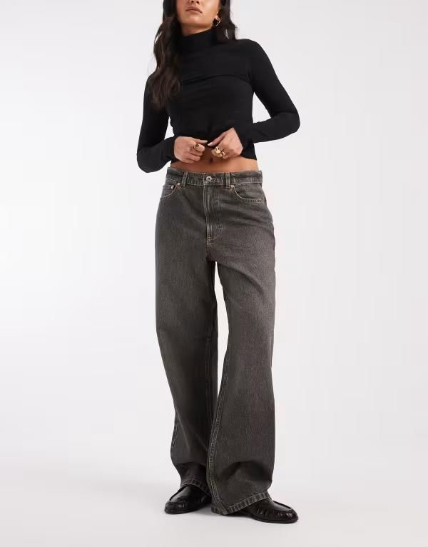 コルージョン レディース ボトムス デニムパンツ ジーンズ COLLUSION antifit mid rise jeans wash Brown wash ブラウン