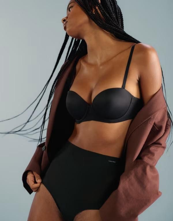カルバンクライン レディース アンダーウェア ブラジャー ストラップレス Calvin Klein perfectly fit strapless push up bra Black ブラック