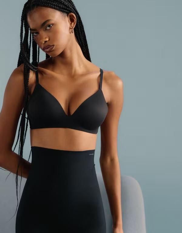 カルバンクライン レディース アンダーウェア ブラジャー Tシャツ Calvin Klein perfectly fit wireless tshirt bra Black ブラック