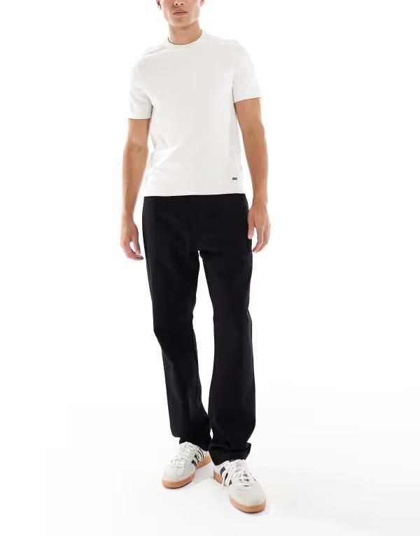 オンリーアンドサンズ メンズ ボトムス デニムパンツ ジーンズ ONLY SONS Edge straight fit jeans in stay Black Denim ブラック
