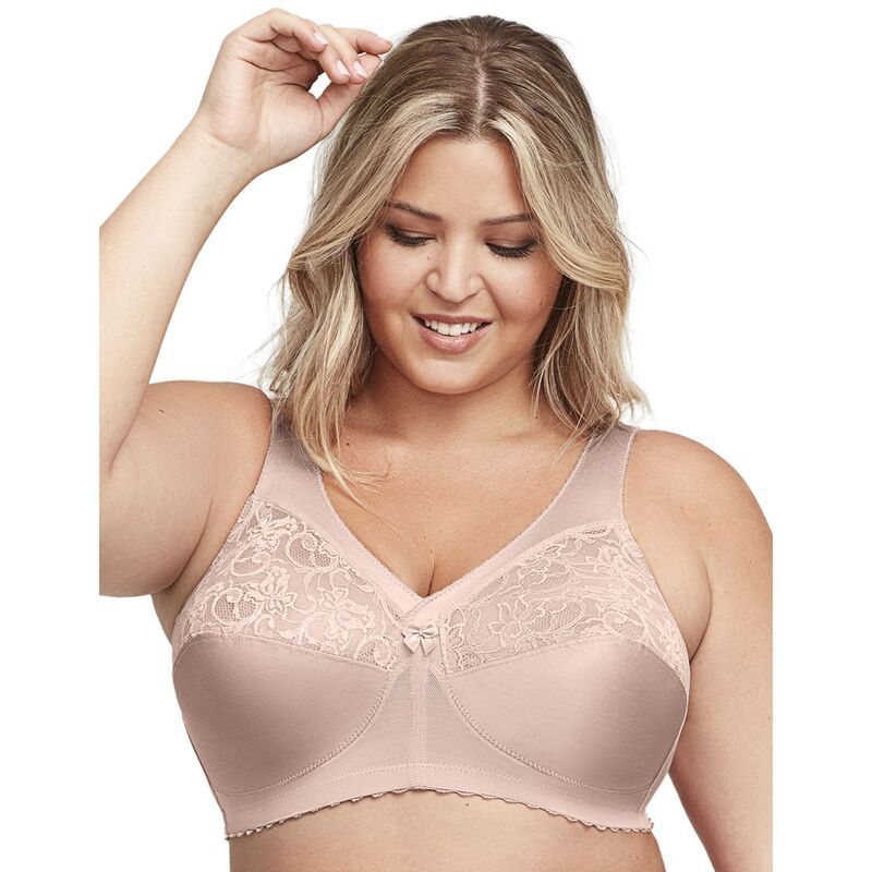 グラマライズ レディース アンダーウェア ブラジャー Glamorise MagicLift Original FullFigure Wirelessupport Bra 1000 Blush ブラッシュ