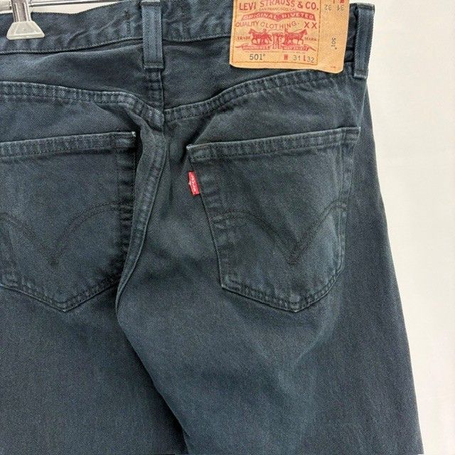 00s Levi's 501 STRAIGHT LEG BUTTON-FLY 後染 ボタン裏092刻印 ユーロリーバイス W31L32 08060702 01