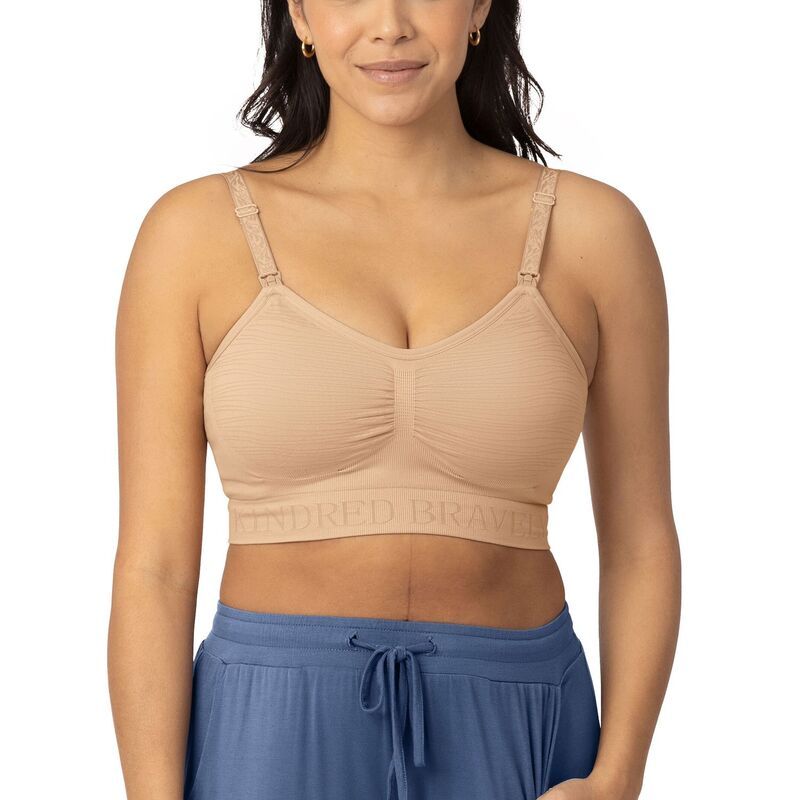 キンドリッド ブレイブリー レディース アンダーウェア ブラジャー マタニティ Maternity Kindred Bravely Sublime HandsFree Pumping Nursing Bra Beige ベージュ