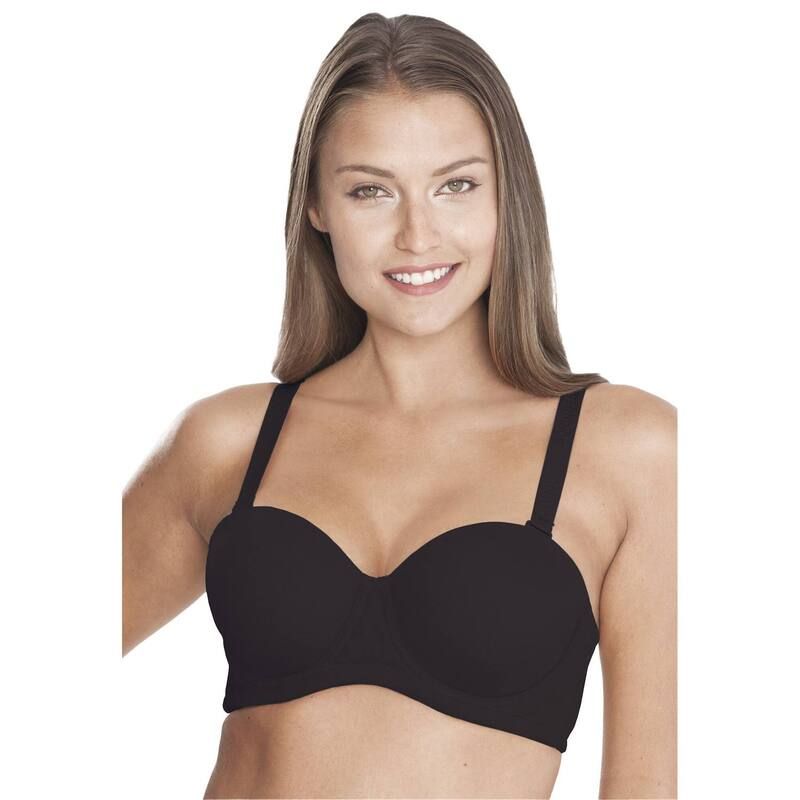 コンフォート チョイス レディース アンダーウェア ブラジャー プラスサイズ ストラップレス Comfort Choice Womens Plusize Convertible Strapless Underwire Bra Black ブラック