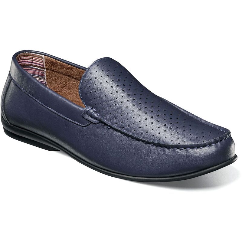 ステイシーアダムス メンズ シューズ スリッポン・ローファー Stacy Adams Conroy Mens Moc Toe SlipOn Shoes Navy ネイビー