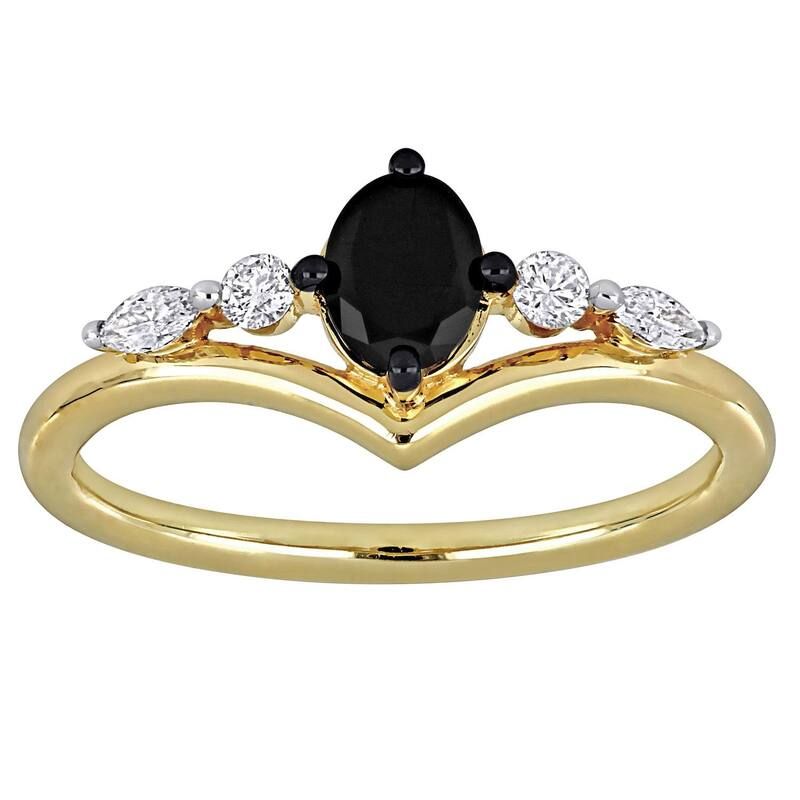 ステラ グレース レディース アクセサリー リング Stella Grace 14k Gold 78 CaratW Black White MultiShape Diamond Engagement Ring 14k Gold ゴールド