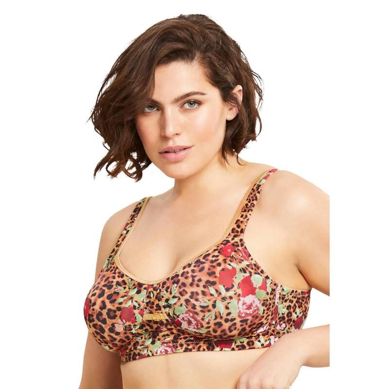 アベニュー レディース アンダーウェア ブラジャー Avenue Womensoft Caress Bra Cameleopard Floral キャメル
