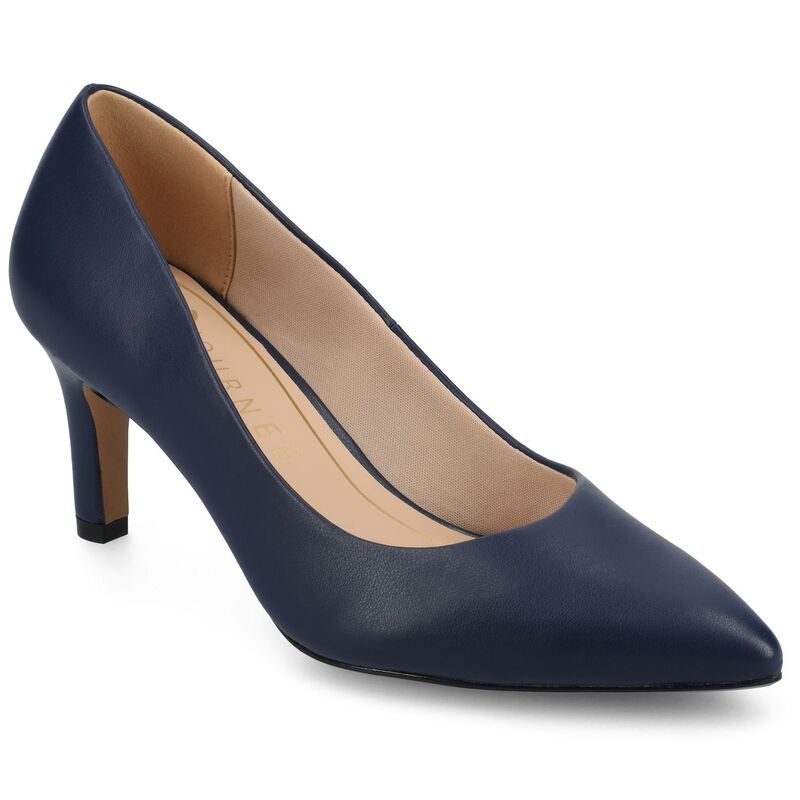 ジュルネ コレクション レディース シューズ パンプス ヒール Journee Collection Scylee SlipOn Stiletto PointedToe Higheel Shoes Navy ネイビー