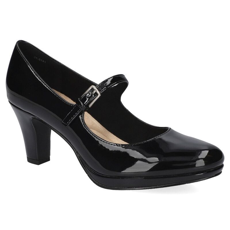 イージーストリート レディース シューズ パンプス プラットフォーム Easy Street Womens Zest Mary Jane Platform Pumps Black Patent ブラック