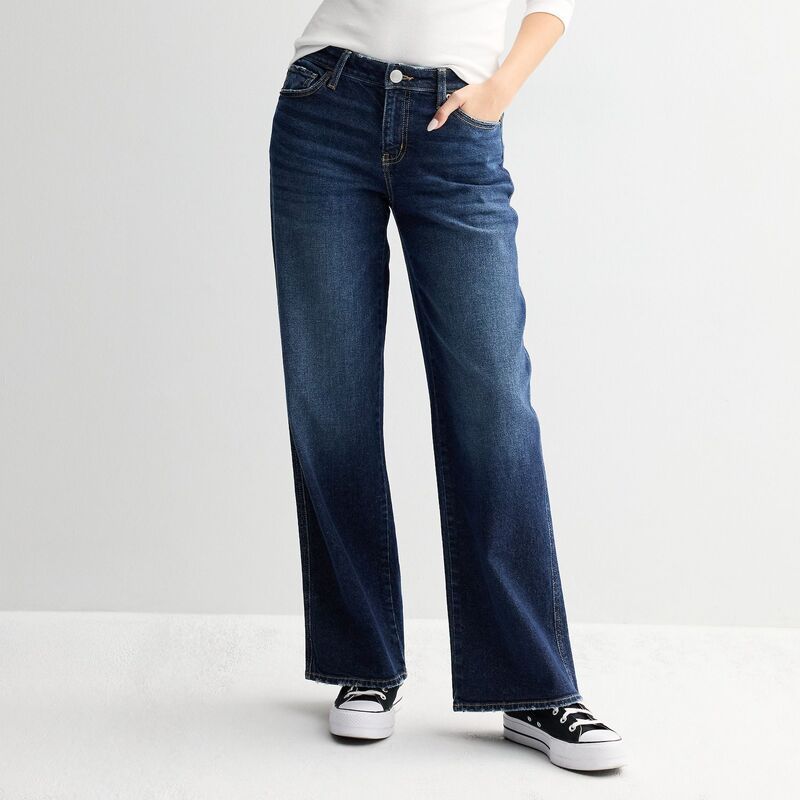 エスオー レディース ボトムス デニムパンツ ローライズ ジーンズ Juniors SO Low Rise Baggy Jeans Dark Blue ブルー