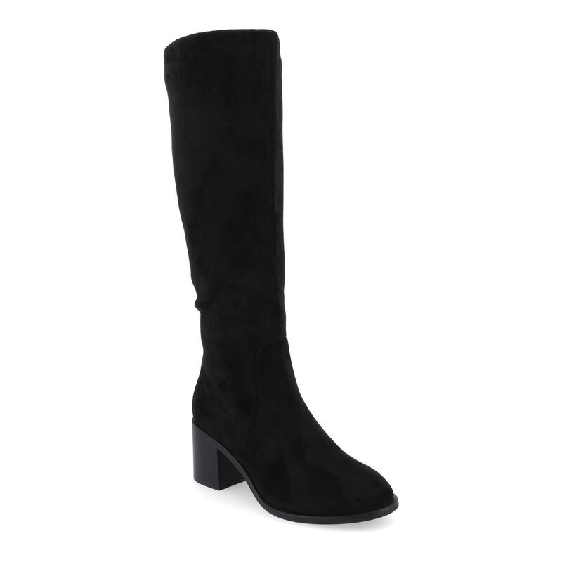 ジャーニー レディース シューズ ブーツ・レインブーツ Journee Womens Romilly Knee High Boots Black Suede ブラック