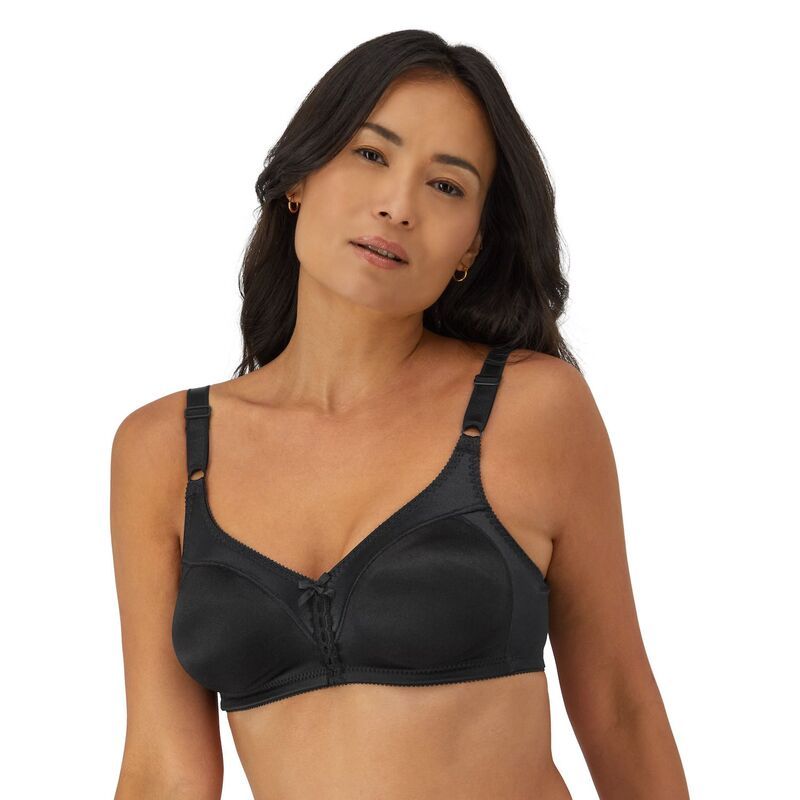 バリ レディース アンダーウェア ブラジャー Bali Double Support FullFigure Wireless Bra DF3820 Black ブラック