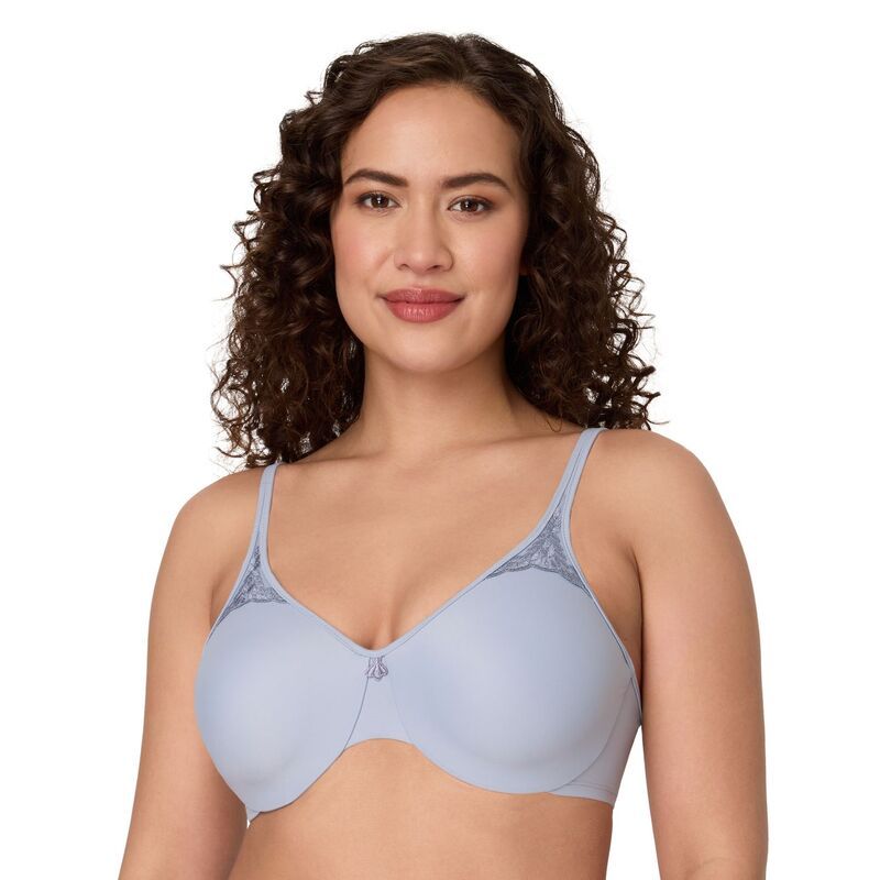 バリ レディース アンダーウェア ブラジャー ミニ Bali Passion For Comfort FullFigure Minimizer Underwire Bra DF3385 Silver Satin シルバー