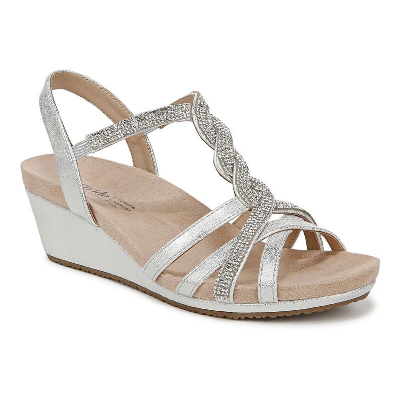 ライフストライド レディース シューズ パンプス LifeStride Miami Womenstrappy Wedgesilver シルバー