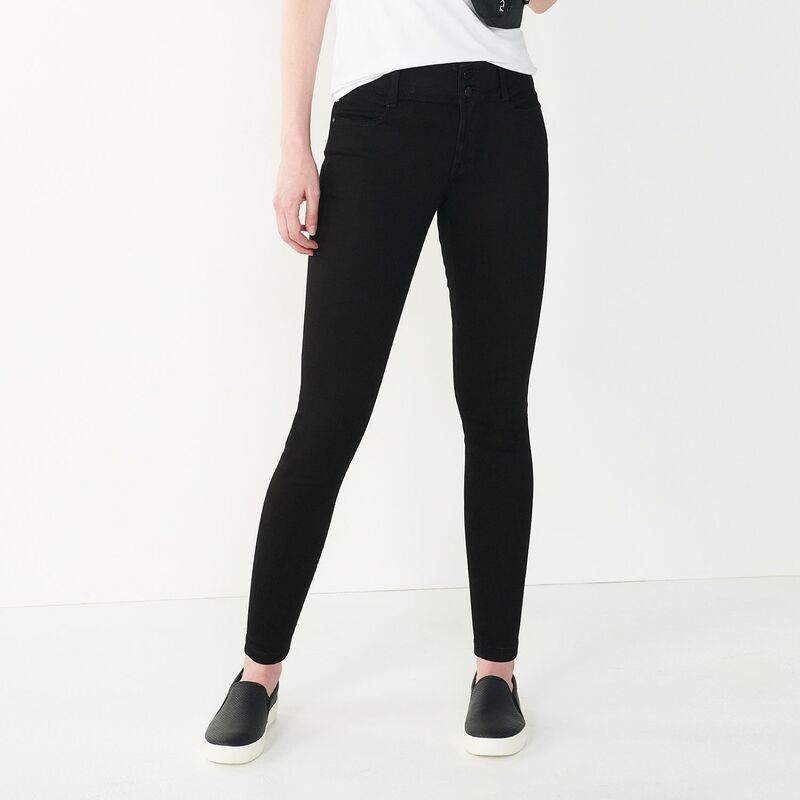 ナインウェスト レディース ボトムス デニムパンツ ジーンズ Womens Nine West Skinny Jeans Black ブラック