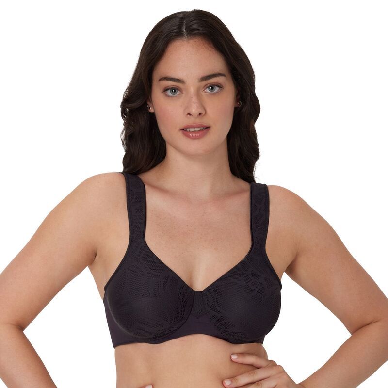 バリ レディース アンダーウェア ブラジャー ミニ Balis Coolest Smoothing Underwire Minimizer Bra DF4584 Black Lace ブラック