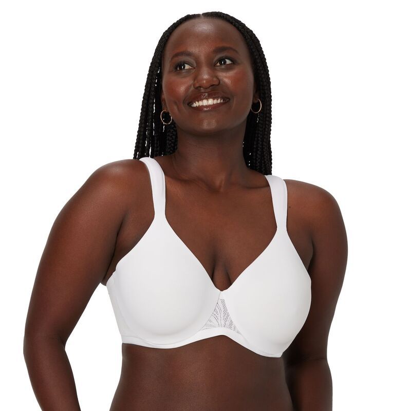 バリ レディース アンダーウェア ブラジャー Tシャツ Balis Coolest Smoothing Underwire TShirt Bra DF4580 White ホワイト