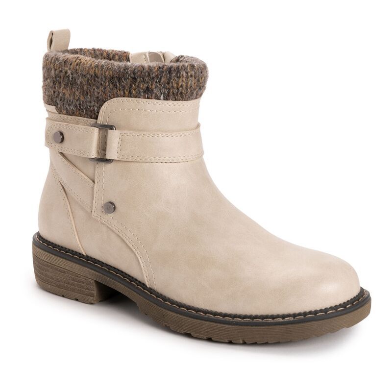ムクルクス レディース シューズ ブーツ・レインブーツ アンクル MUK LUKS Garland Gina Womens Ankle Boots Cream クリーム