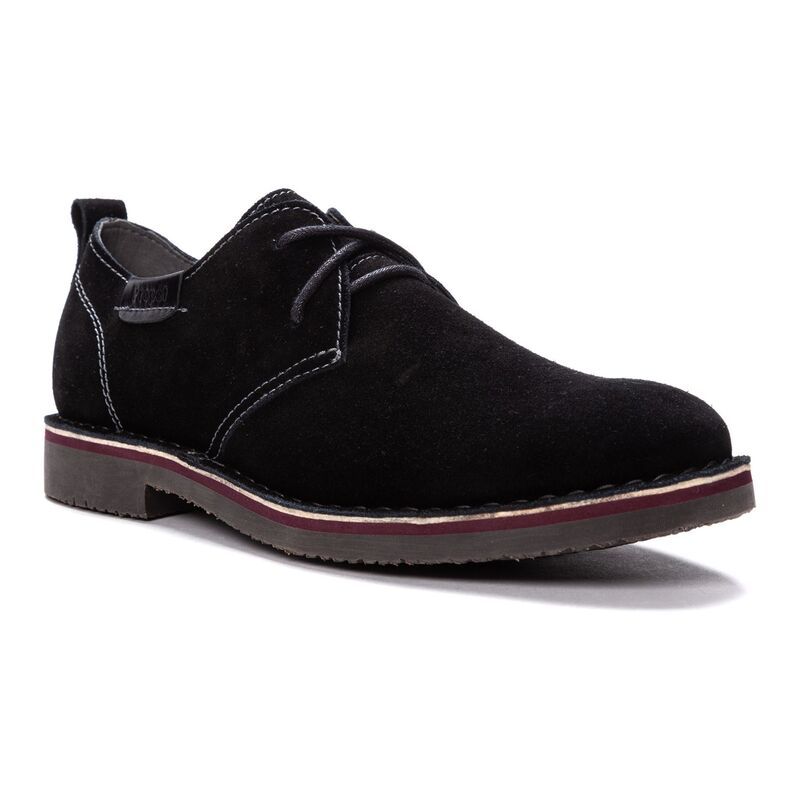 プロペット メンズ シューズ オックスフォード スエード Propet Finn Mensuede Oxford Shoes Black ブラック