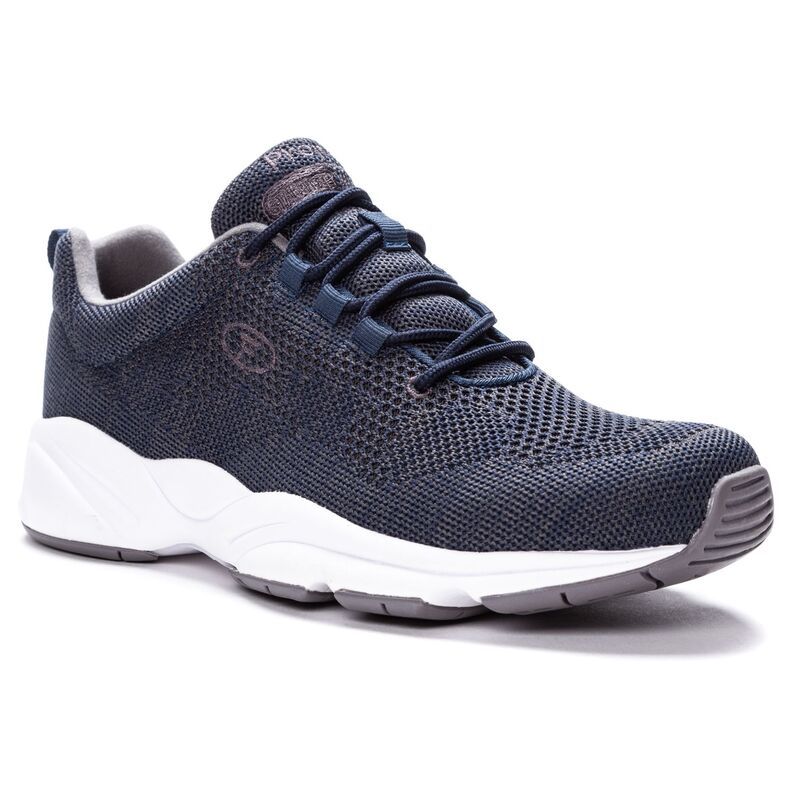 プロペット メンズ シューズ スニーカー Propet Stability Fly Mens Walking Shoes Navy Gray グレー