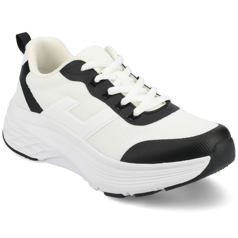ジャーニー レディース シューズ スニーカー レース Journee Marshel Womens CasualaceUp Sneakers White Black ホワイト