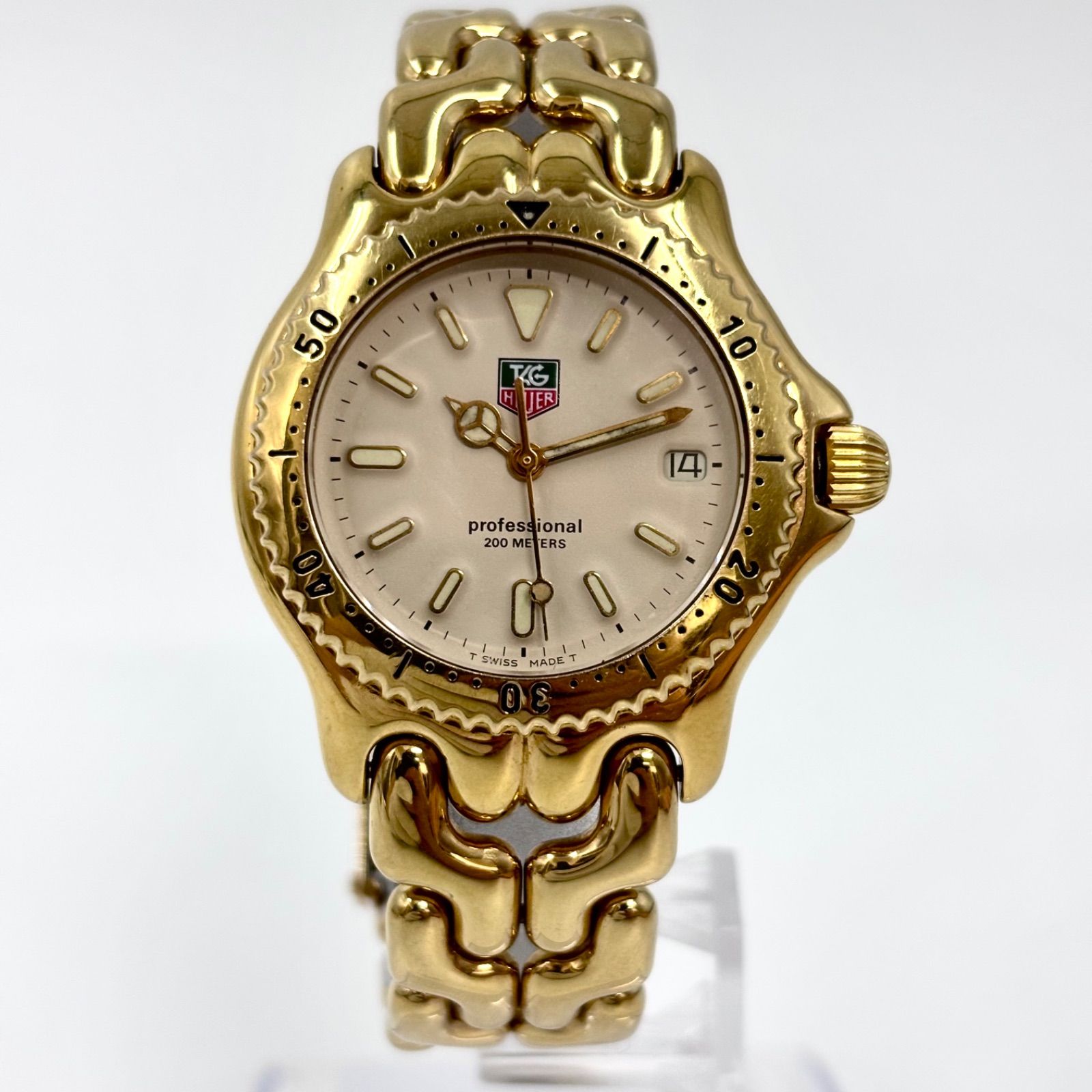 【稼働/名作】TAG Heuer/タグホイヤー 腕時計 クォーツ S/el セル プロフェッショナル 200m防水 サファイアクリスタルガラス デイト ゴールド/金 【稼働/名作】TAG Heuer/タグホイヤー 腕時計 クォーツ S/el セル プロフェッショナル 200m防水 サファイアクリスタルガラス デイト ゴールド/金