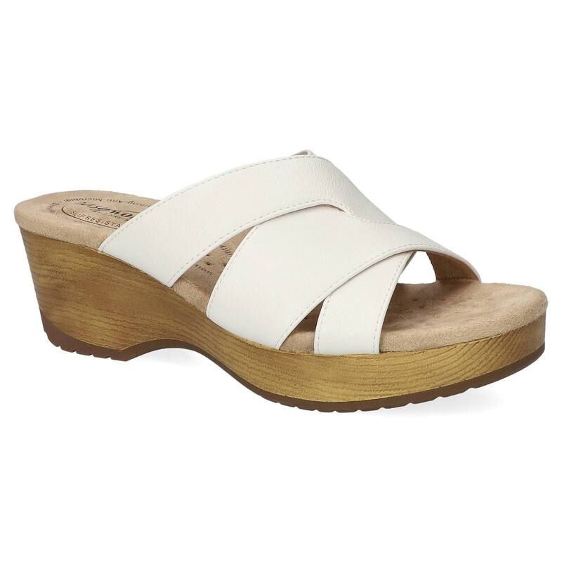 イージーストリート レディース シューズ サンダル Easy Street Rosella WomenslipResistant Sandals White ホワイト