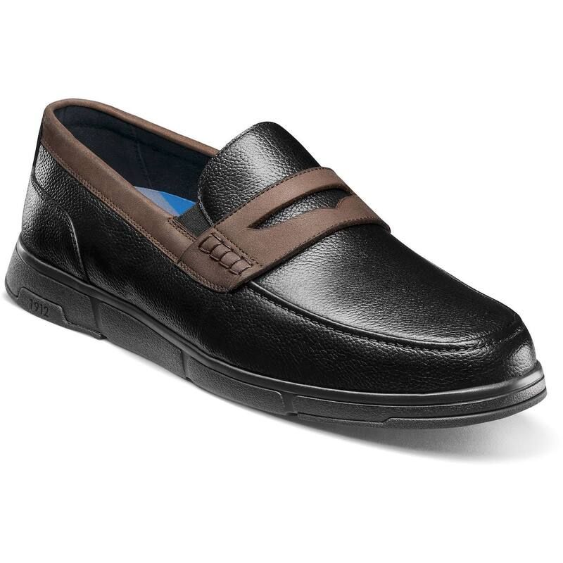 ノンブッシュ メンズ シューズ スリッポン・ローファー Nunn Bush Luca Mens Moc Toe Penny Loafers Black Multi ブラック