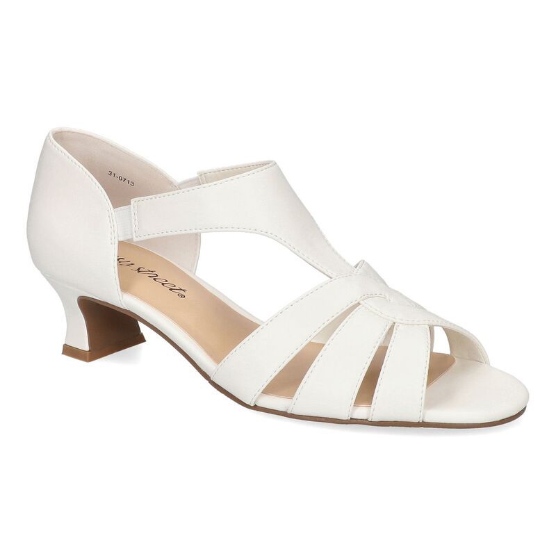 イージーストリート レディース シューズ サンダル Easy Street Essie Womens Dressandals White ホワイト