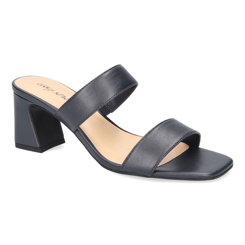 イージーストリート レディース シューズ サンダル ヒール Easy Street Clovelle Womensquare Toe Block Heel Sandals Navy ネイビー
