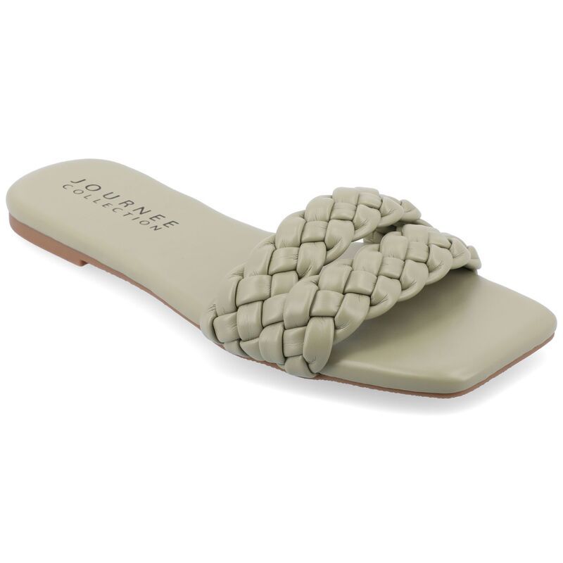 ジュルネ コレクション レディース シューズ サンダル Journee Collection Sawyerr Womens Braided Slide Sandalsage セージ