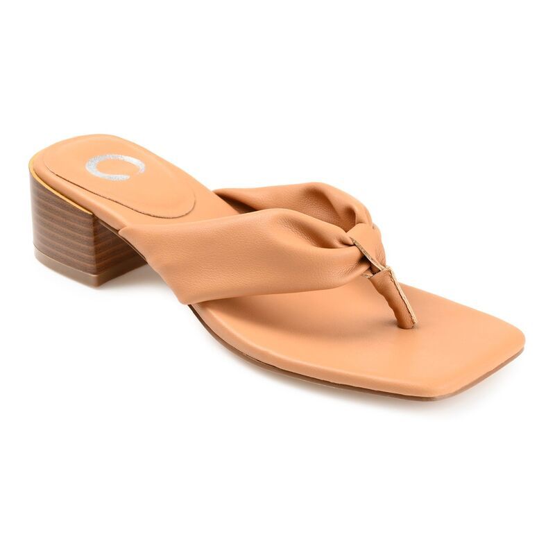 ジュルネ コレクション レディース シューズ サンダル ヒール Journee Collection Seelah Womens Heeled Thong Sandals Tan タン