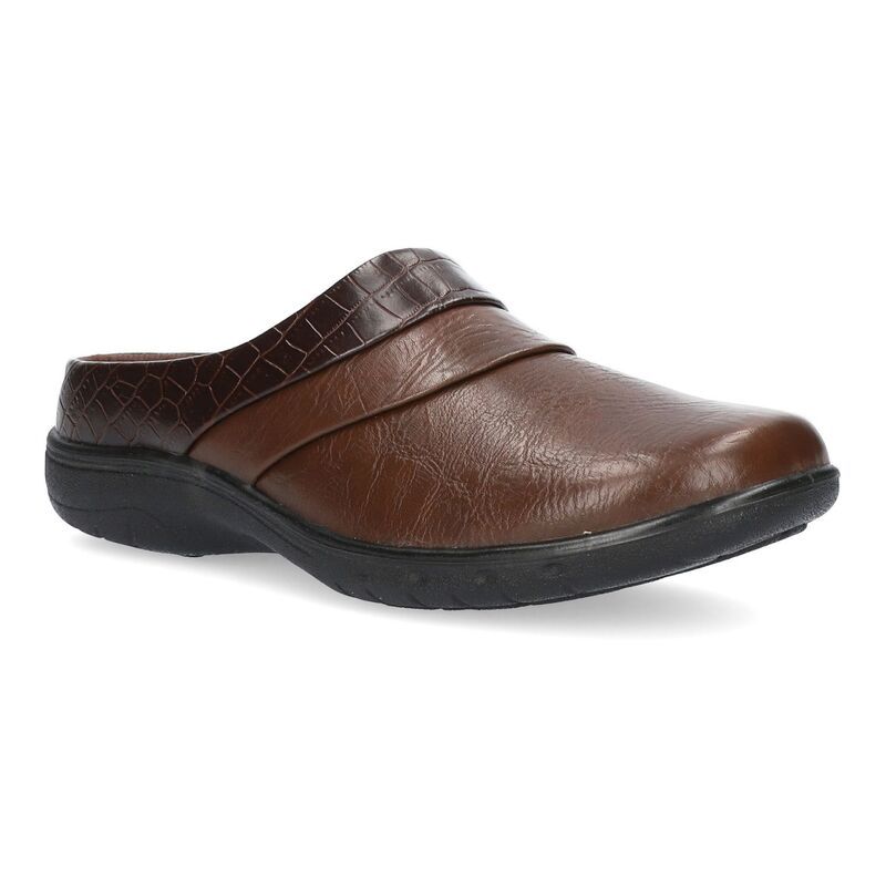 イージーストリート レディース シューズ サンダル Easy Street Swing Womens Mules Tan Brown Croco ブラウン