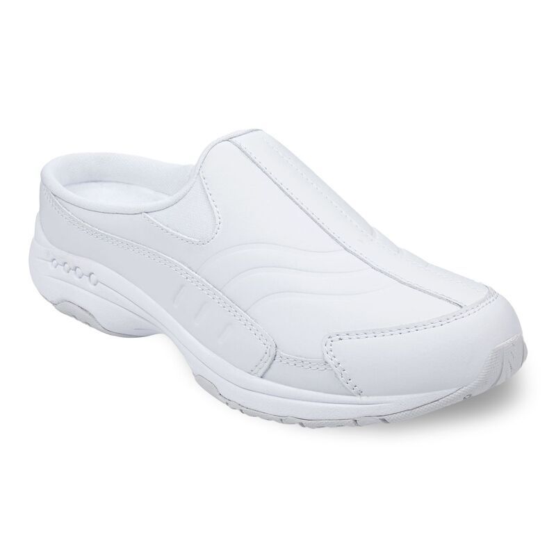イージースピリット レディース シューズ スニーカー レザー Easy Spiritraveltime Womens Leather Mules White ホワイト