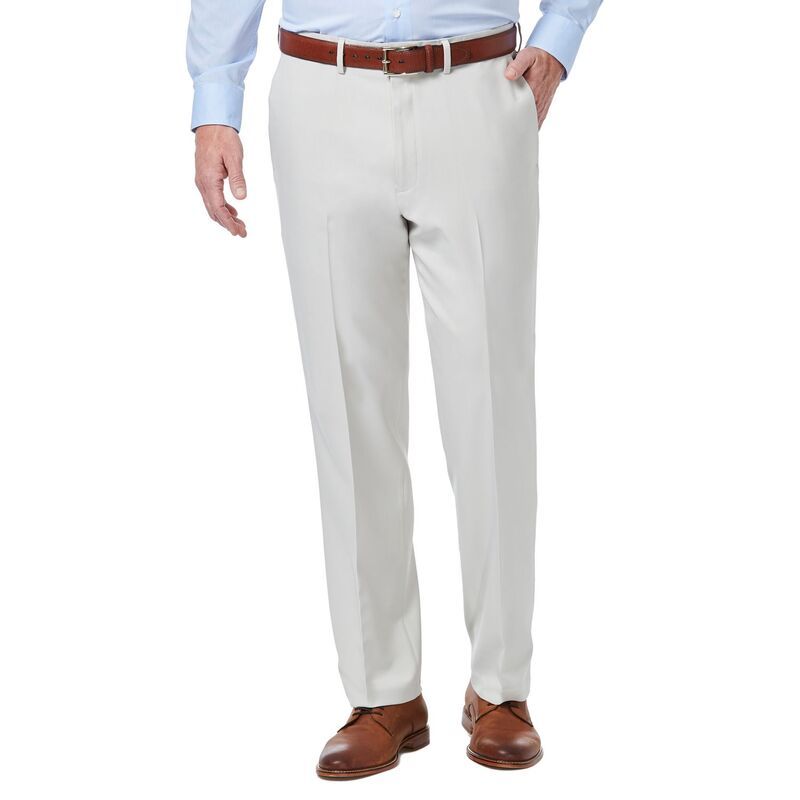 ハガー メンズ ボトムス カジュアルパンツ Men s HaggarR Premium Comfort ExpandableWaist ClassicFit Stretch FlatFront Dress Pantstone ストーン