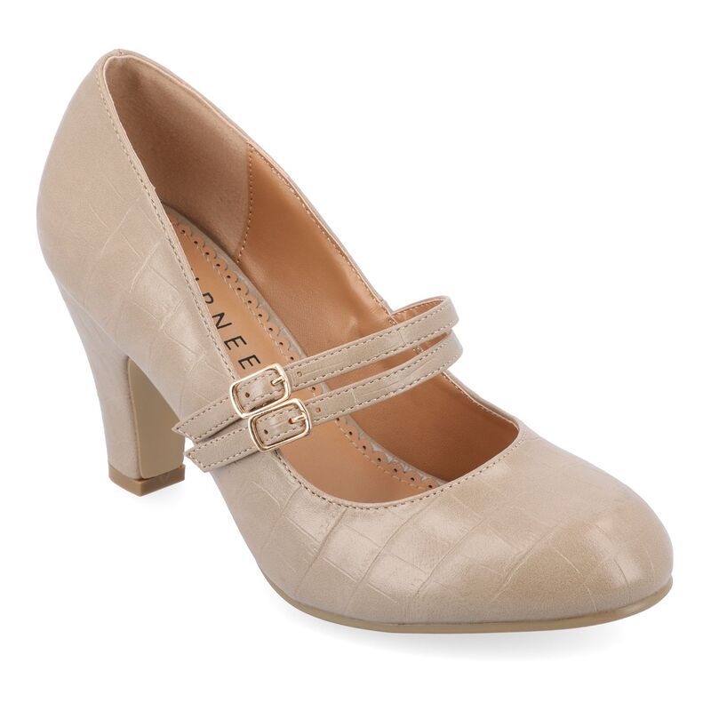 ジュルネ コレクション レディース シューズ パンプス ヒール Journee Collection Windy Womens Mary Jane Higheels Taupe トープ
