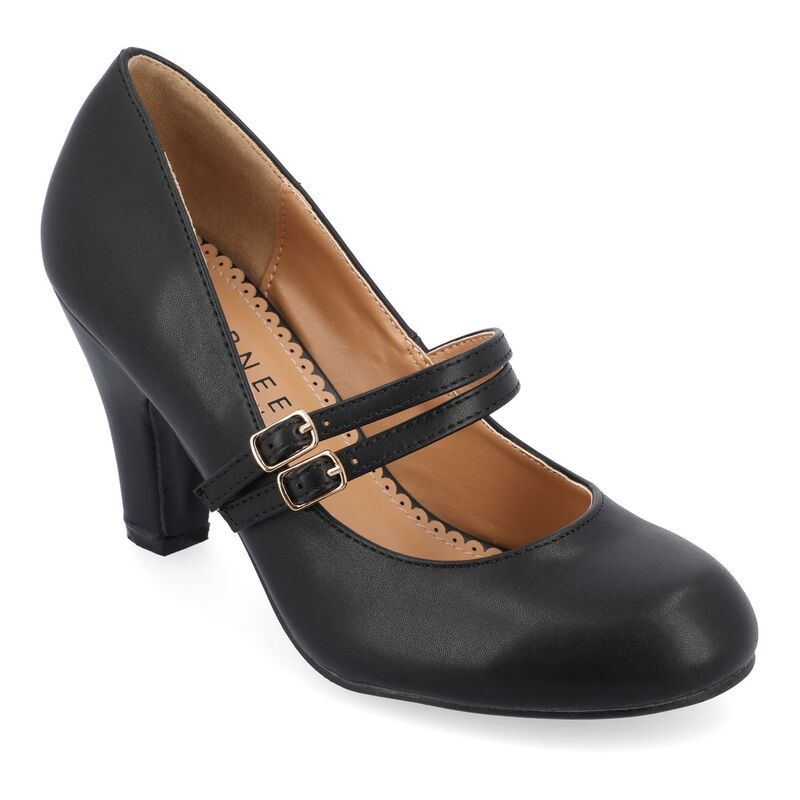 ジュルネ コレクション レディース シューズ パンプス ヒール Journee Collection Windy Womens Mary Jane Higheels Black ブラック