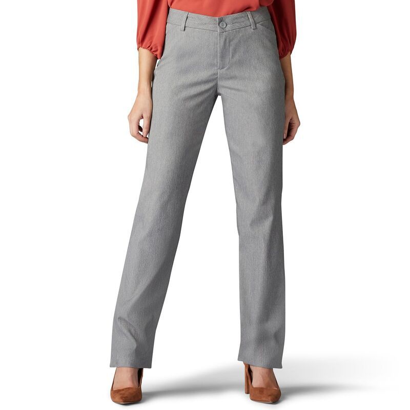 リー レディース ボトムス カジュアルパンツ リラックスフィット Womens LeeR WrinkleFree Relaxed Fit StraightLeg Pants Asheather ヘザー
