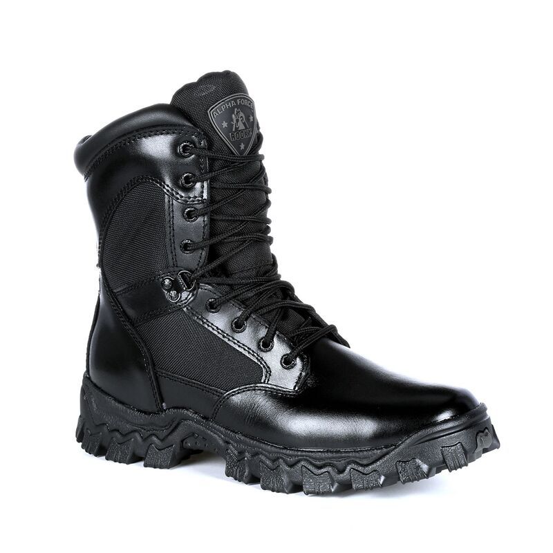 ロッキー メンズ シューズ ブーツ・レインブーツ Rocky AlphaForce Mens Waterproof Work Boots Black ブラック