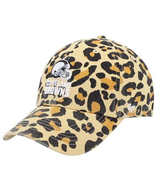 47 ブランド レディース アクセサリー 帽子 47 Brand Womens 47 Tan Cleveland Browns Bagheera Clean Up Allover Adjustable Hatan タン