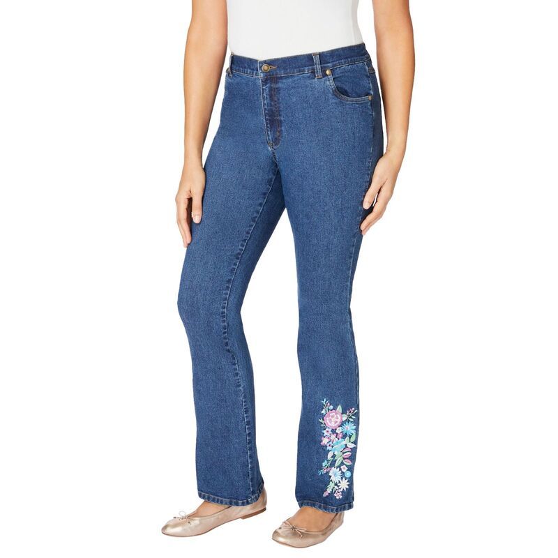 ウーマン ウィズイン レディース ボトムス デニムパンツ ブーツカット プラスサイズ トール ブーツ ジーンズ Woman Within Plusize Tall Stretch Denim FivePocket Bootcut Jeans Medium St