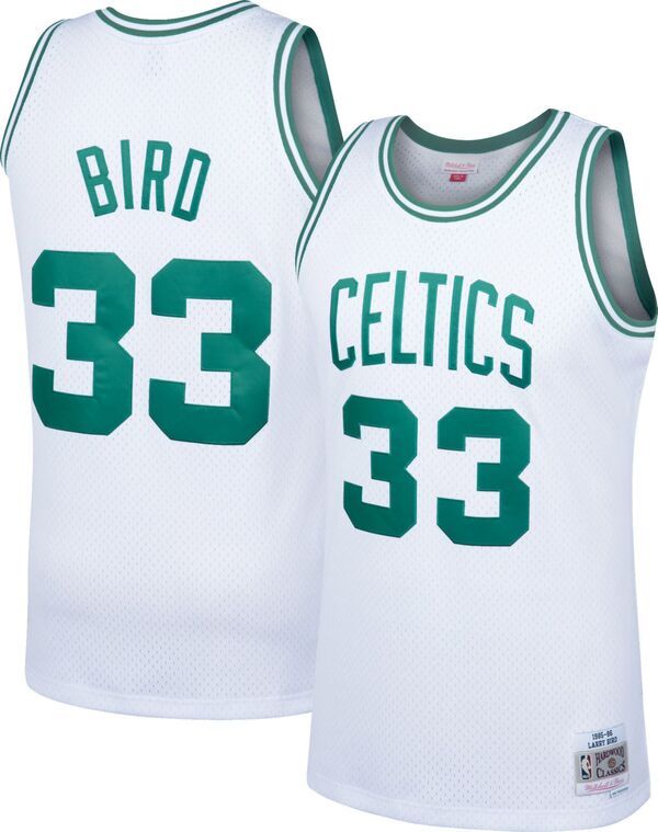 ミッチェルネス メンズ トップス シャツ ジャージー Mitchell Ness Mens Boston Celtics Larry Bird 33 Swingman White Jersey NoColor ホワイト