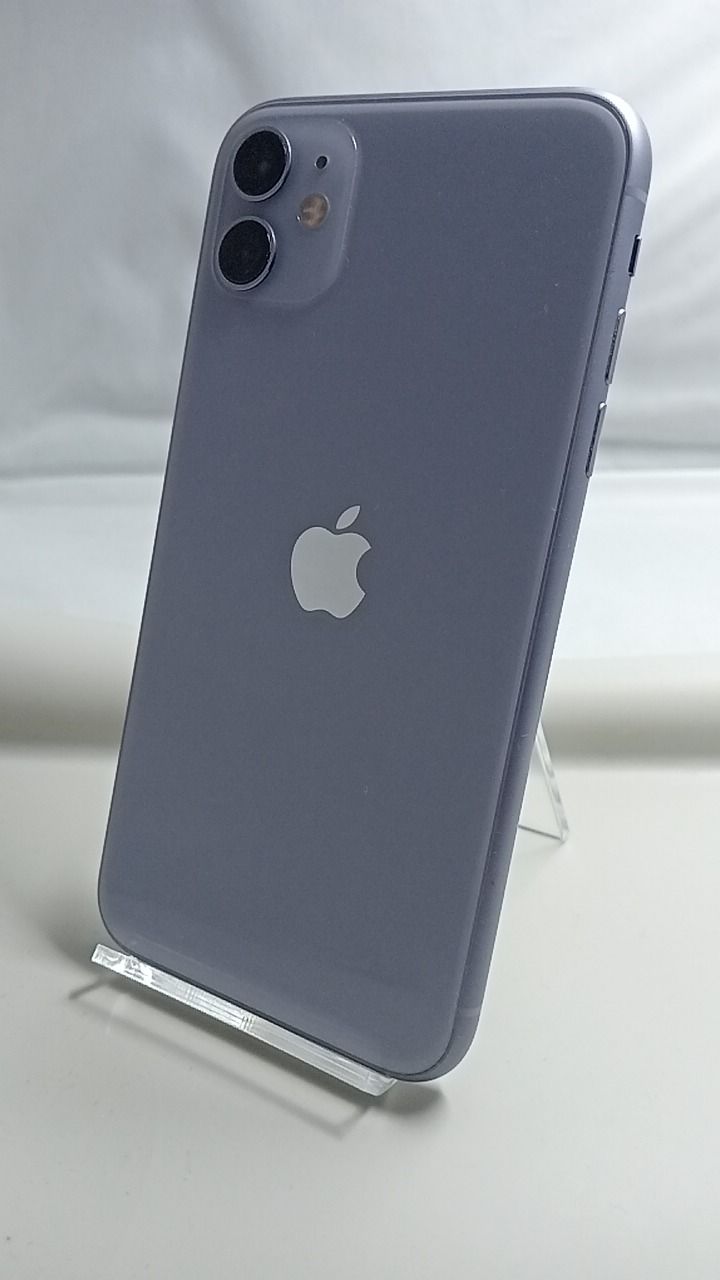 整備済！液晶・電池新品！訳アリ品！　iPhone11　A2221　128GB　パープル　本体　SIMフリー　※faceID使用不可　261204745