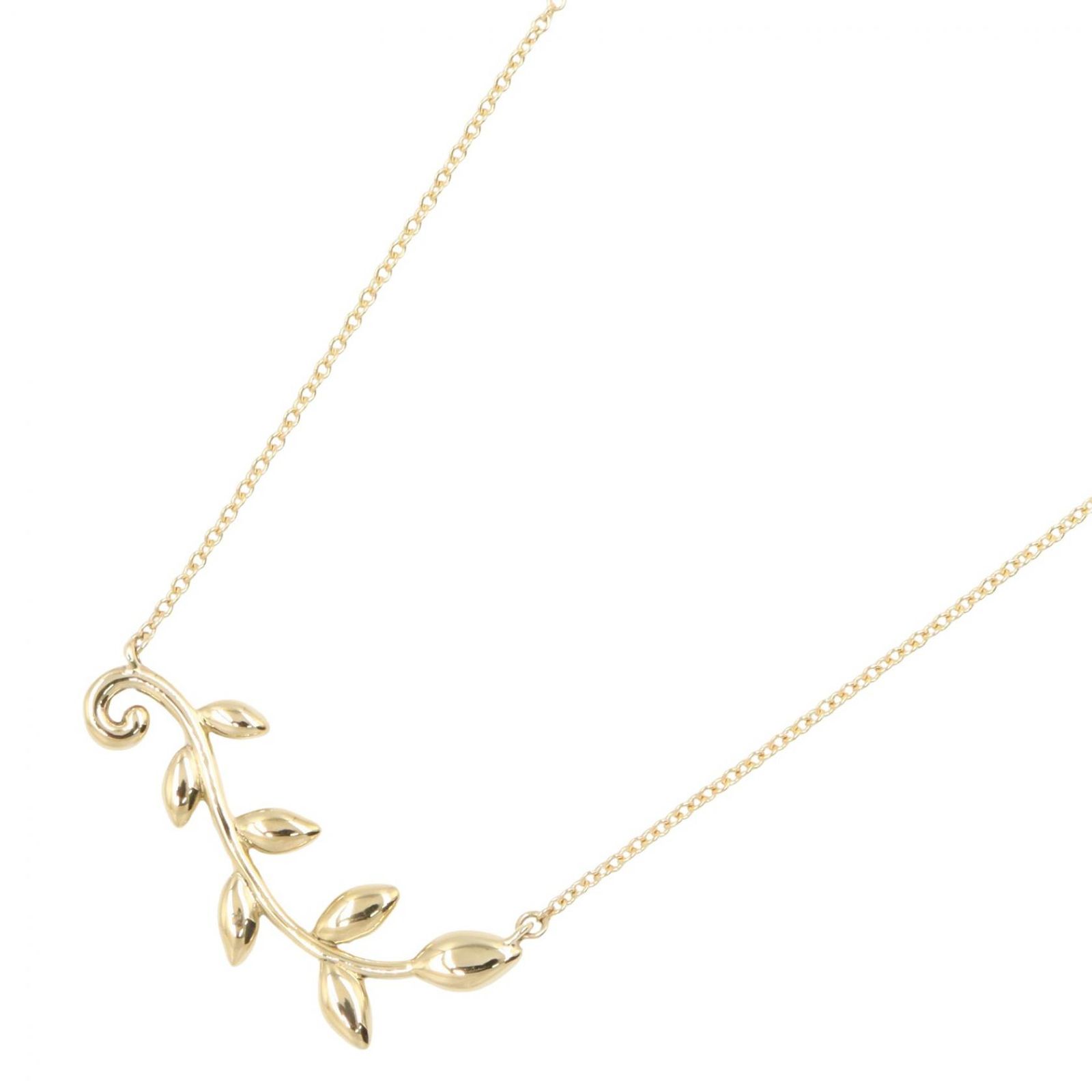 ティファニー TIFFANY＆CO ネックレス オリーブリーフヴァイン ネックレス 首回り42㎝ K18（イエローゴールド） オリーブリーフヴァイン ネックレス レディース