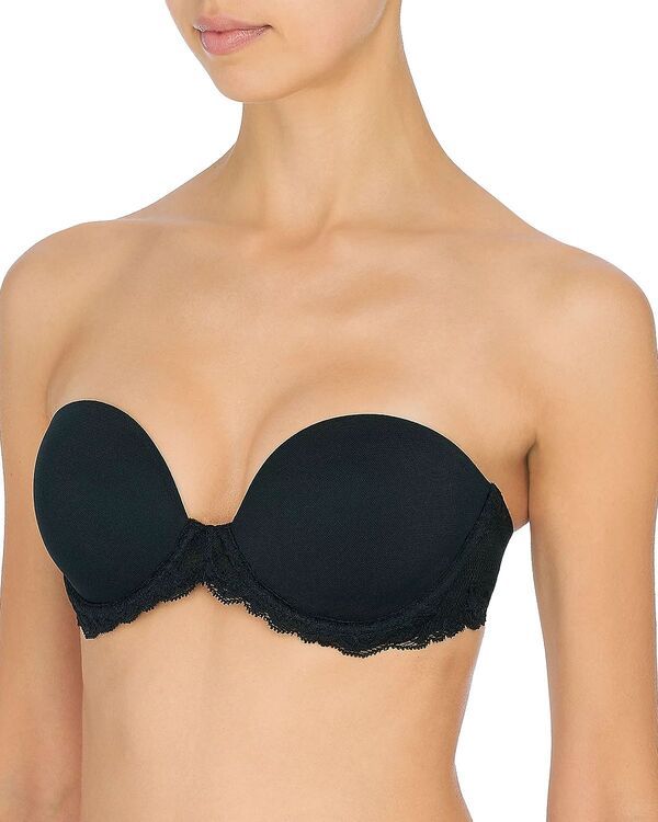ナトリ レディース アンダーウェア ブラジャー ストラップレス Natori Featherstrapless Plunge Bra Black ブラック