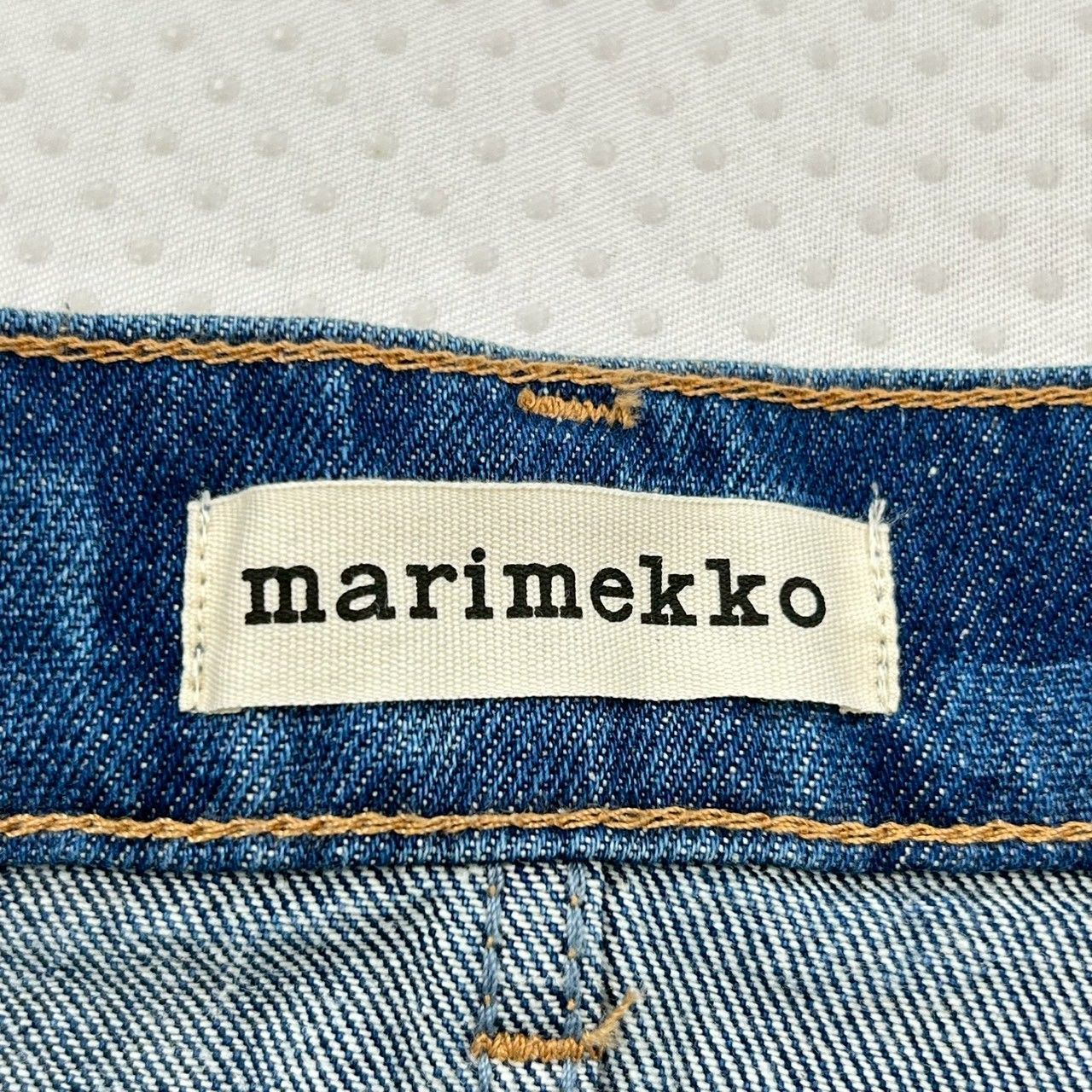新品 タグ付 未使用 marimekko マリメッコ maridenim ロゴデニムパンツ