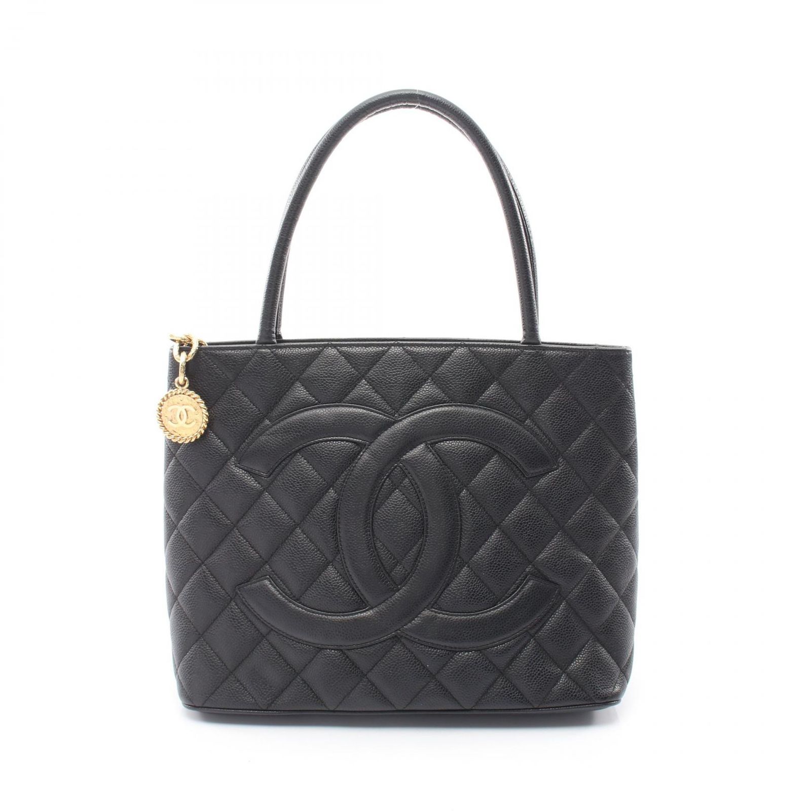 シャネル CHANEL トートバッグ 復刻トート A01804 ブラック カーフ（牛革） 復刻トート レディース Used A