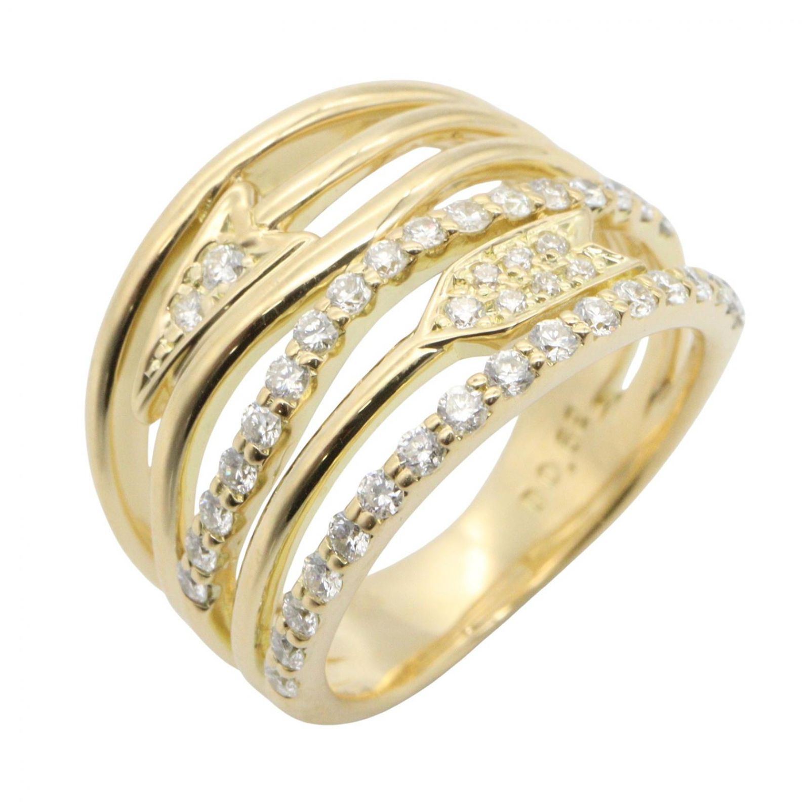 ジュエリー JEWELRY リング・指輪 ダイヤモンド リング ﾀﾞｲﾔ 8.6g #11 K18（イエローゴールド） ダイヤモンド リング レディース Used A