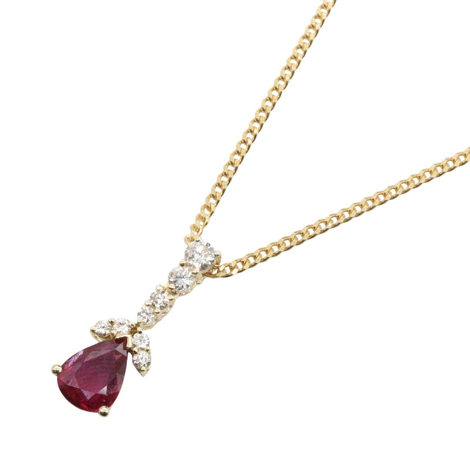 ジュエリー JEWELRY ネックレス ダイヤモンド ネックレス ﾀﾞｲﾔ 4.9g 首回36/40cm K18（イエローゴールド） ダイヤモンド ネックレス レディース Used A
