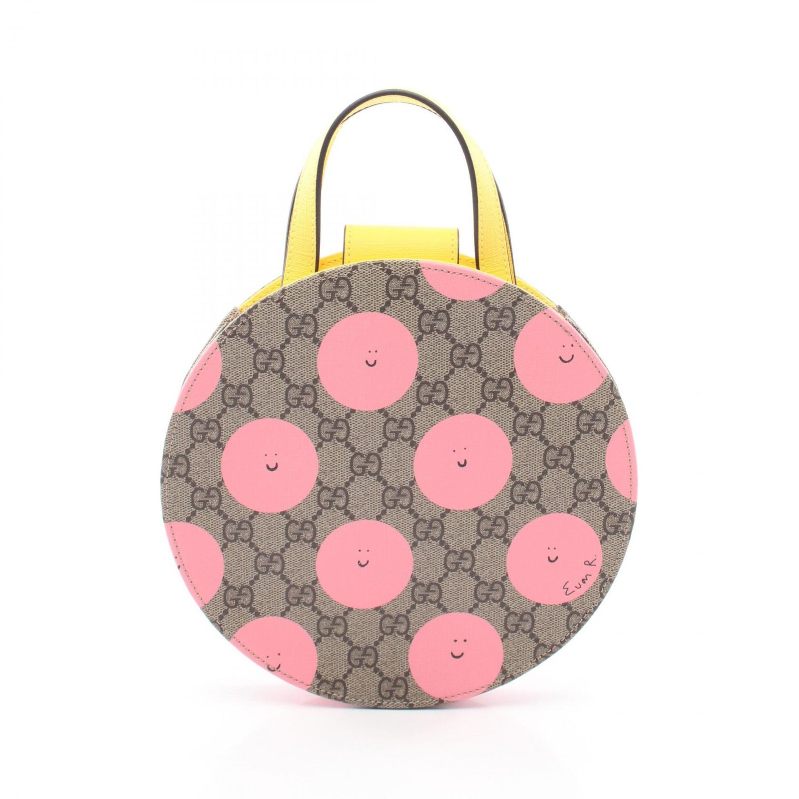グッチ GUCCI ハンドバッグ チルドレンズ GGスプリーム キッズ 835889 ベージュ/ピンク/イエロー PVCコーティングキャンバス チルドレンズ トップハンドルバッグ